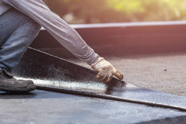 Professional Basement Waterproofing technician working in Hagerstown, IN